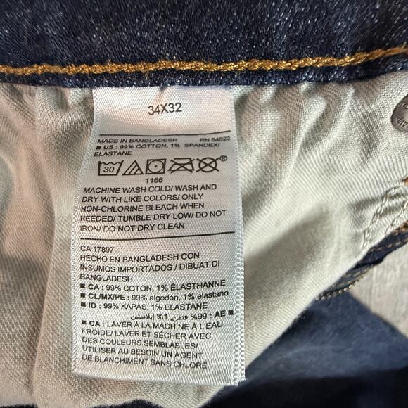 Old Navy Loose Built-In Flex Jeans Dark Wash Stretch Men’s Denim - Picture 4 of 7